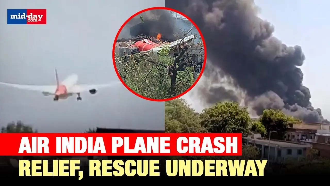  Ahmedabad Plane Crash: Fire-fighters in action, Amit Shah assures help