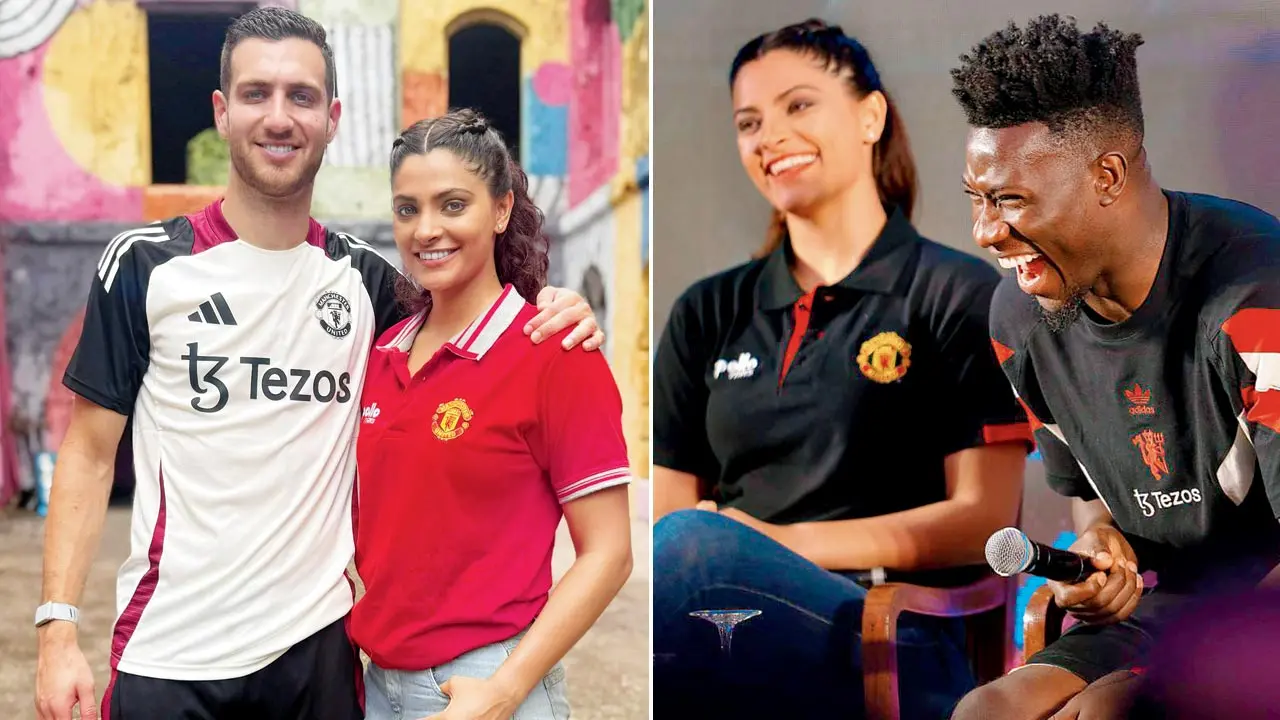 Saiyami Kher turns Mumbai guide for Manchester United players