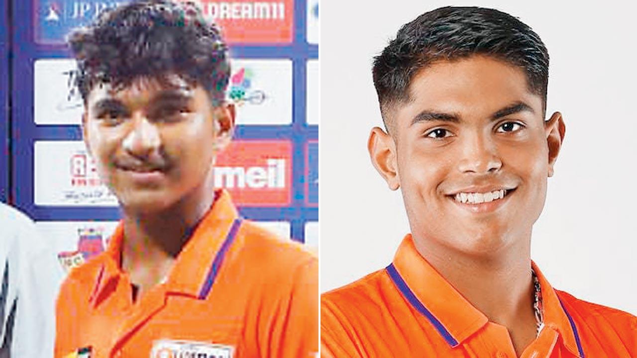 Harsh Aghav and Shreyansh Rai (right) of Sobo Mumbai Falcons