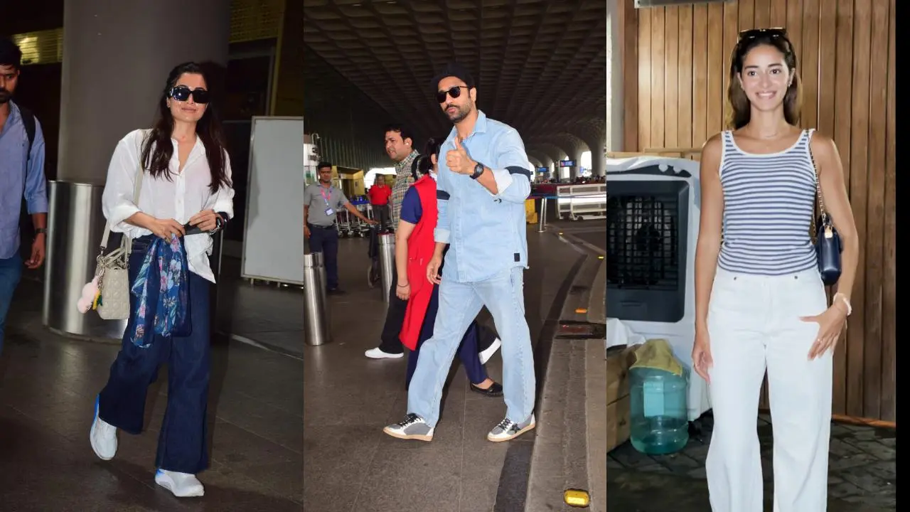 Spotted in the city: Vicky Kaushal, Rashmika Mandanna, Ananya Panday and more