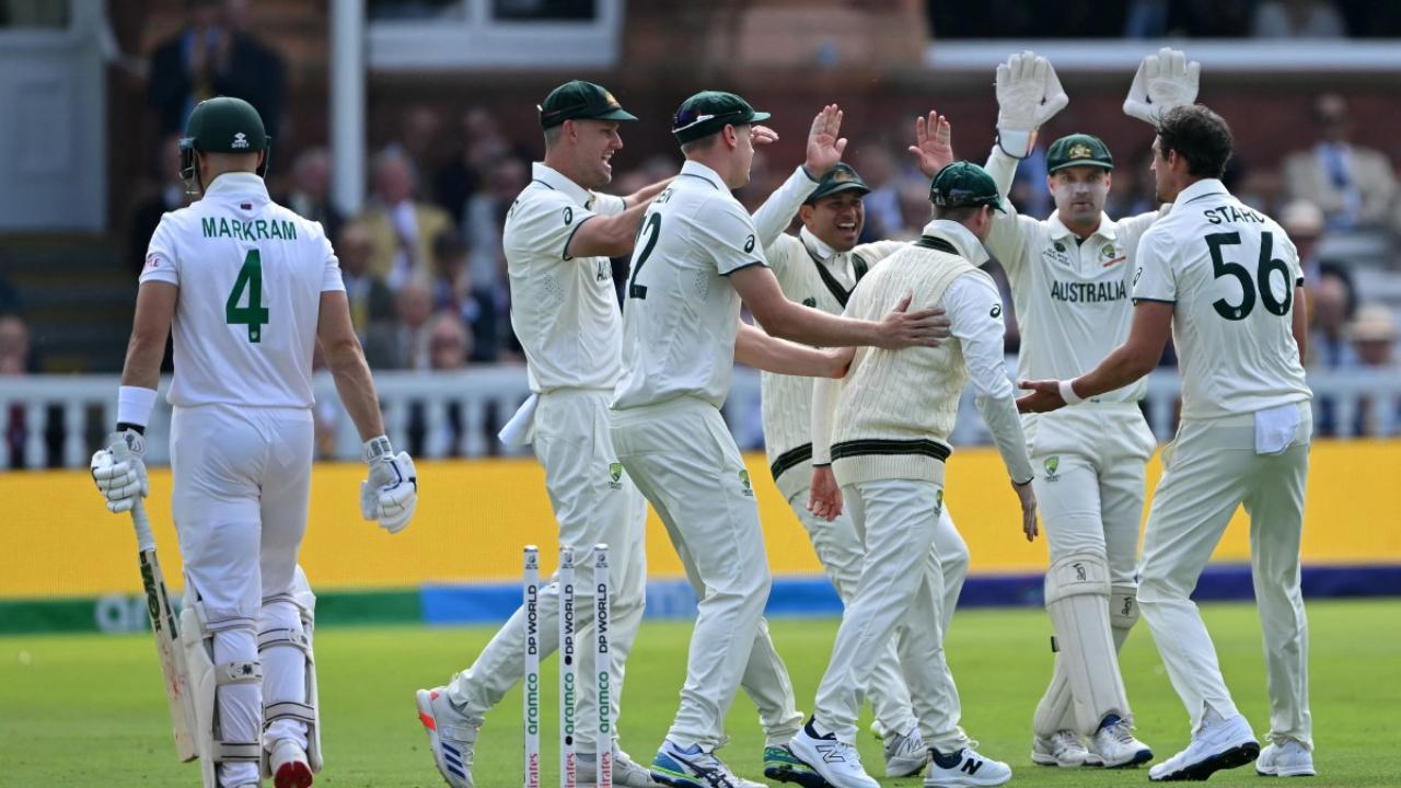 His two wickets also helped him become the joint second-highest wicket-taker in ICC knockout matches. The 35-year-old pacer is sharing the spot with Glenn McGrath and Shami, who have 22 wickets each to their names (Pic: AFP)