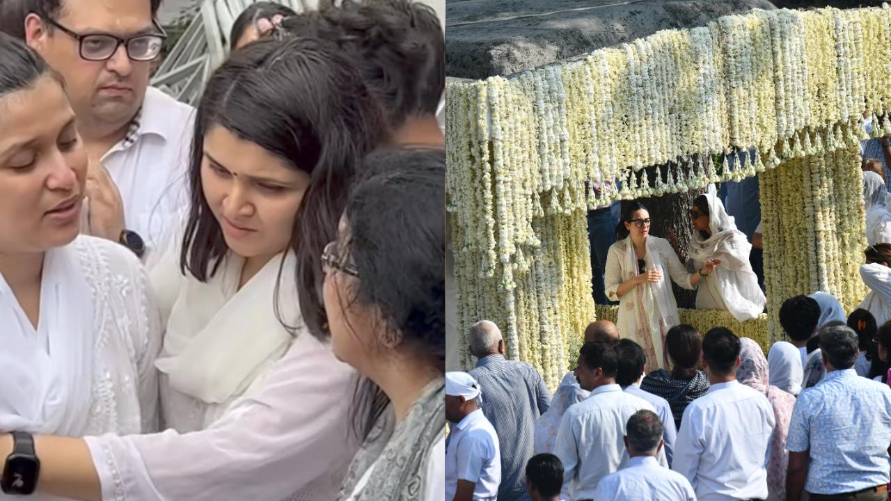 Mannara Chopra carried out her elder daughter duties at her father Raman Rai Handa's funeral on Wednesday. Read full story here