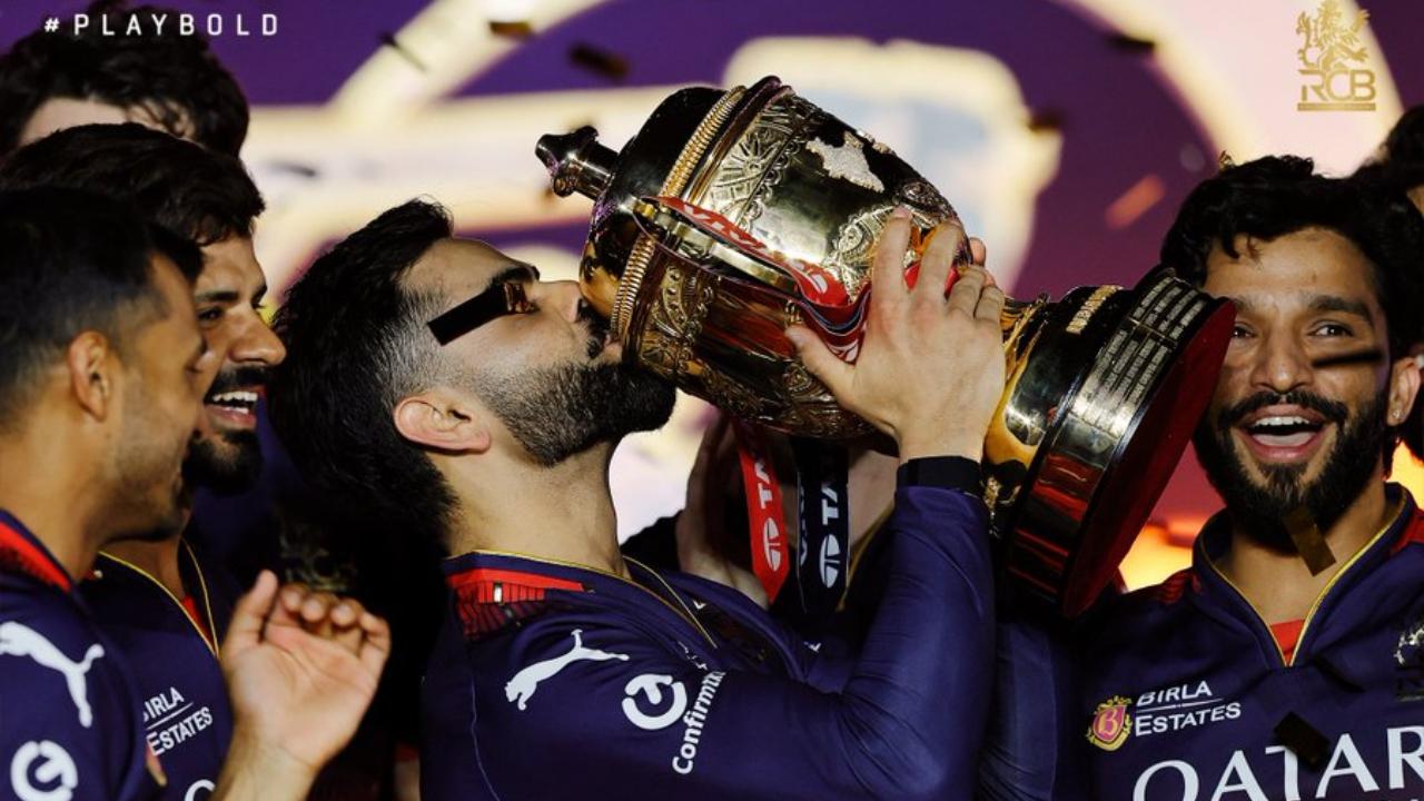 Virat Kohli's wait to finally lay his hands on the elusive IPL trophy has ended after 18 long years. The right-hander finished the tournament with 657 runs in 15 matches (Pic: X/@RCBTweets)