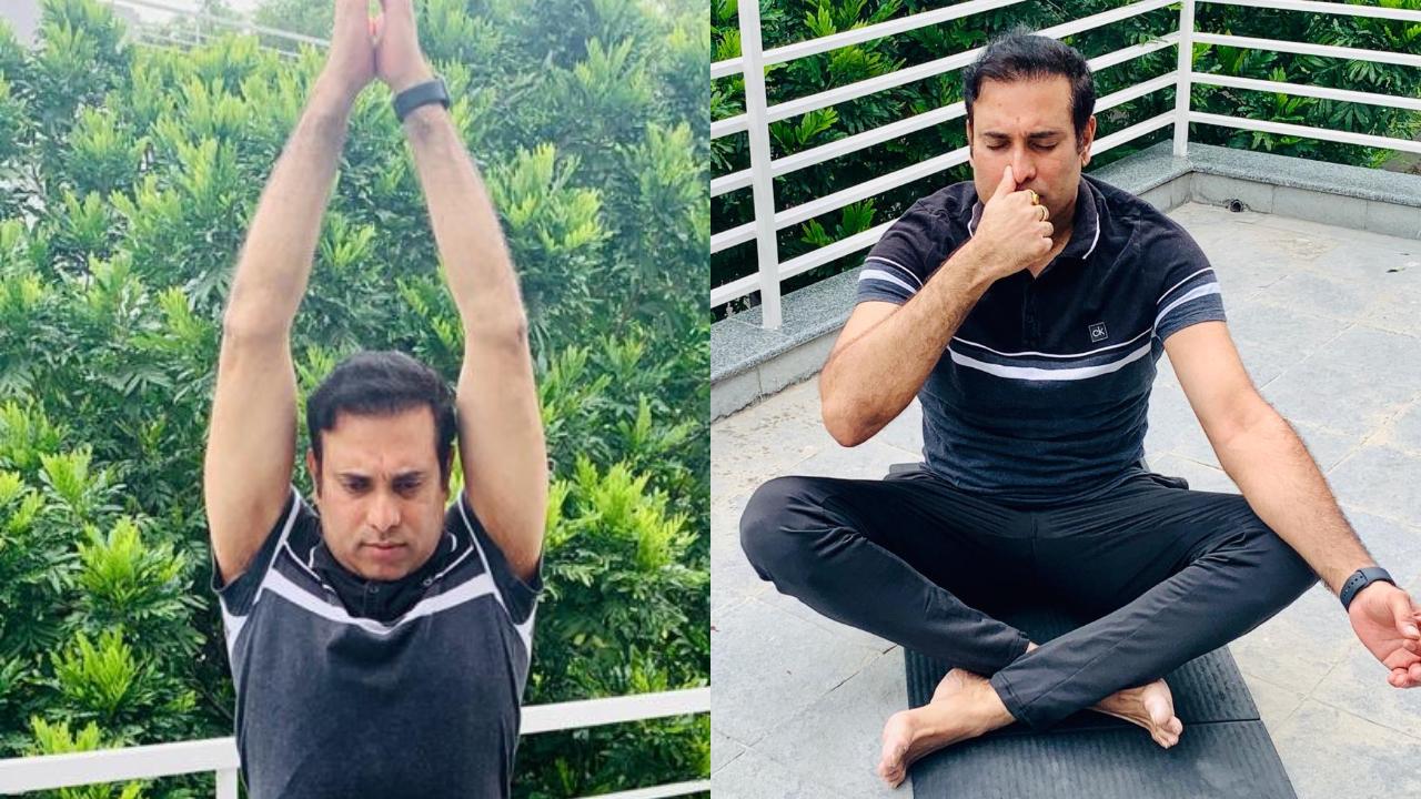 VVS Laxman, who famously maintained grace and control even in the most testing situations, is seen practicing pranayama, the age-old art of controlled breathing