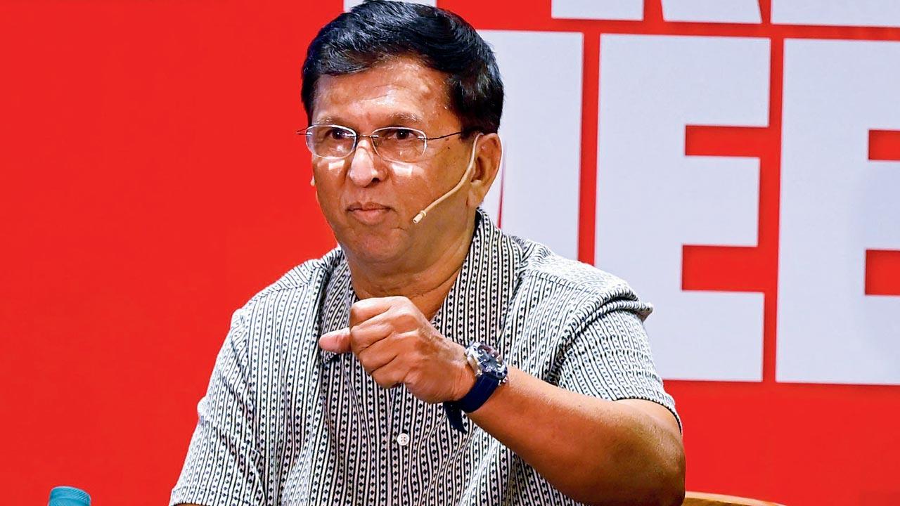 Kiran More during a promotional event at the Cricket Club of India yesterday. Pic/Ashish Raje