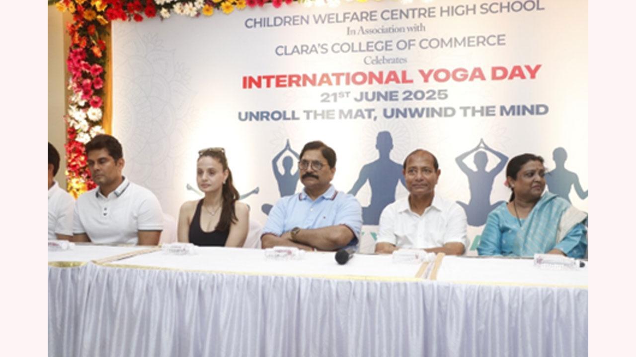 Leaders and actors gave yoga mantras at CWC School on 11th Yoga Day