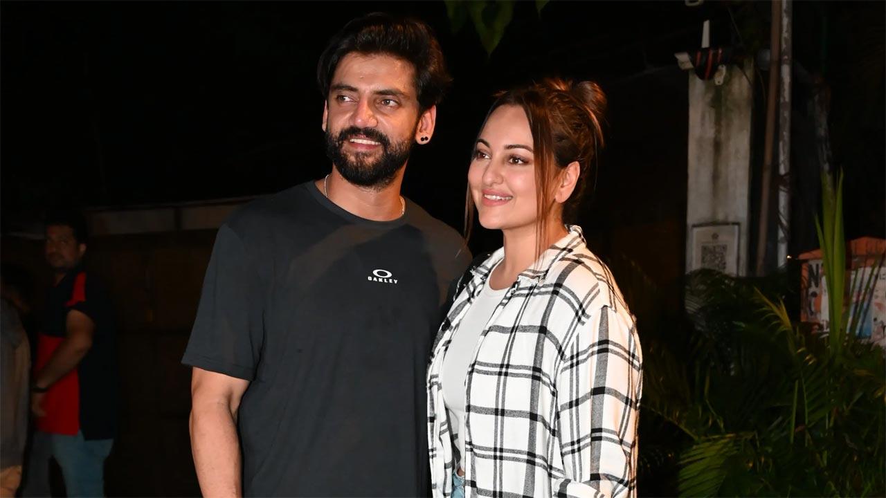 Zaheer Iqbal does Sonakshi Sinha’s makeup, calls it a 'bored' masterpiece