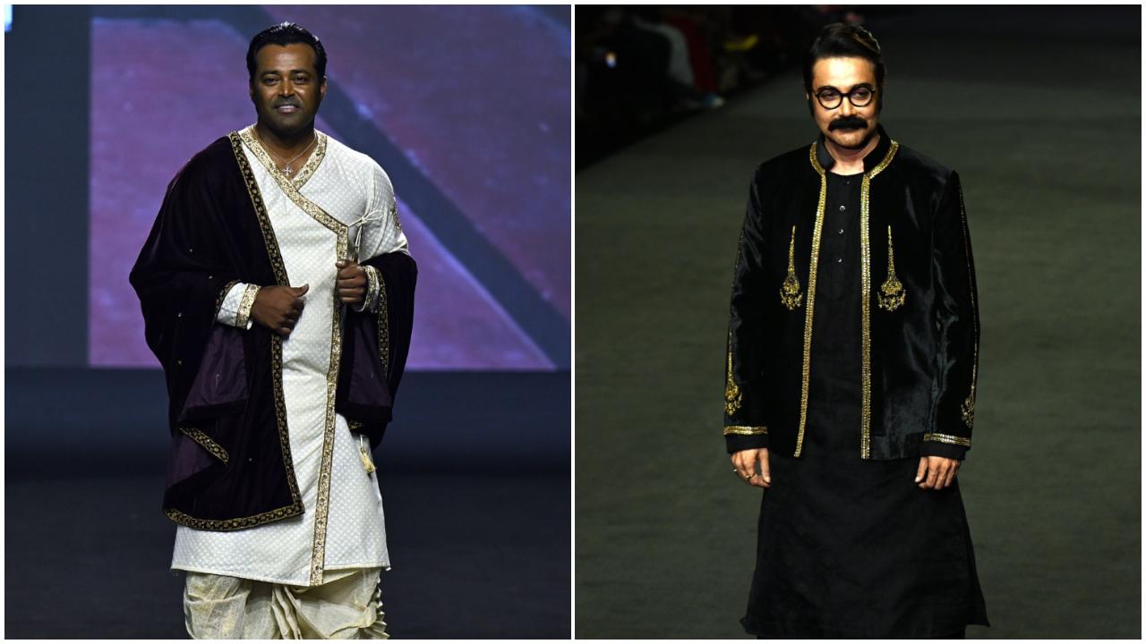 Tennis stalwart Leander Paes opened the show for Roy Calcutta while actor Prosenjit Chatterjee turned showstopper.