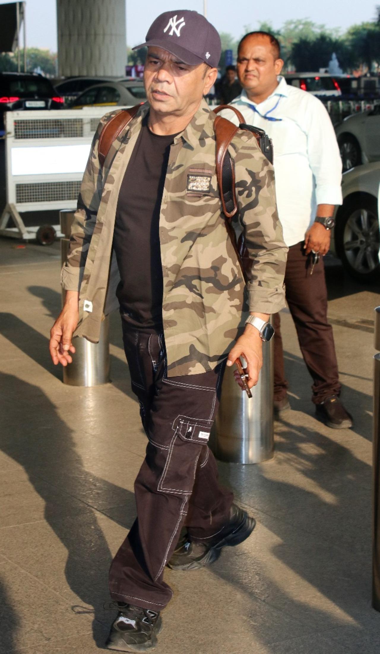 Rajpal Yadav was spotted at the Mumbai airport