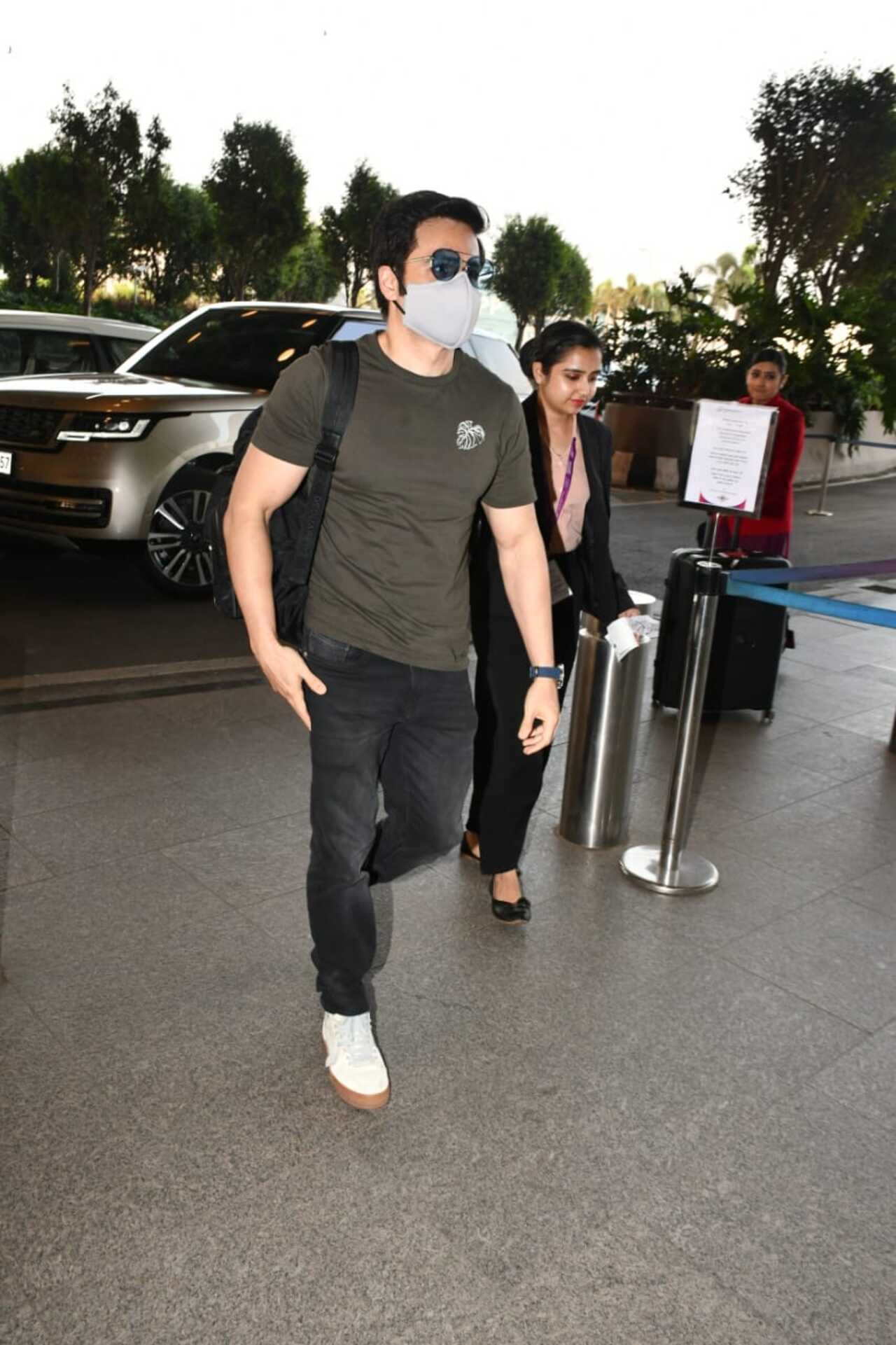 Actor Emraan Hashmi was masked up as he got papped at Mumbai airport