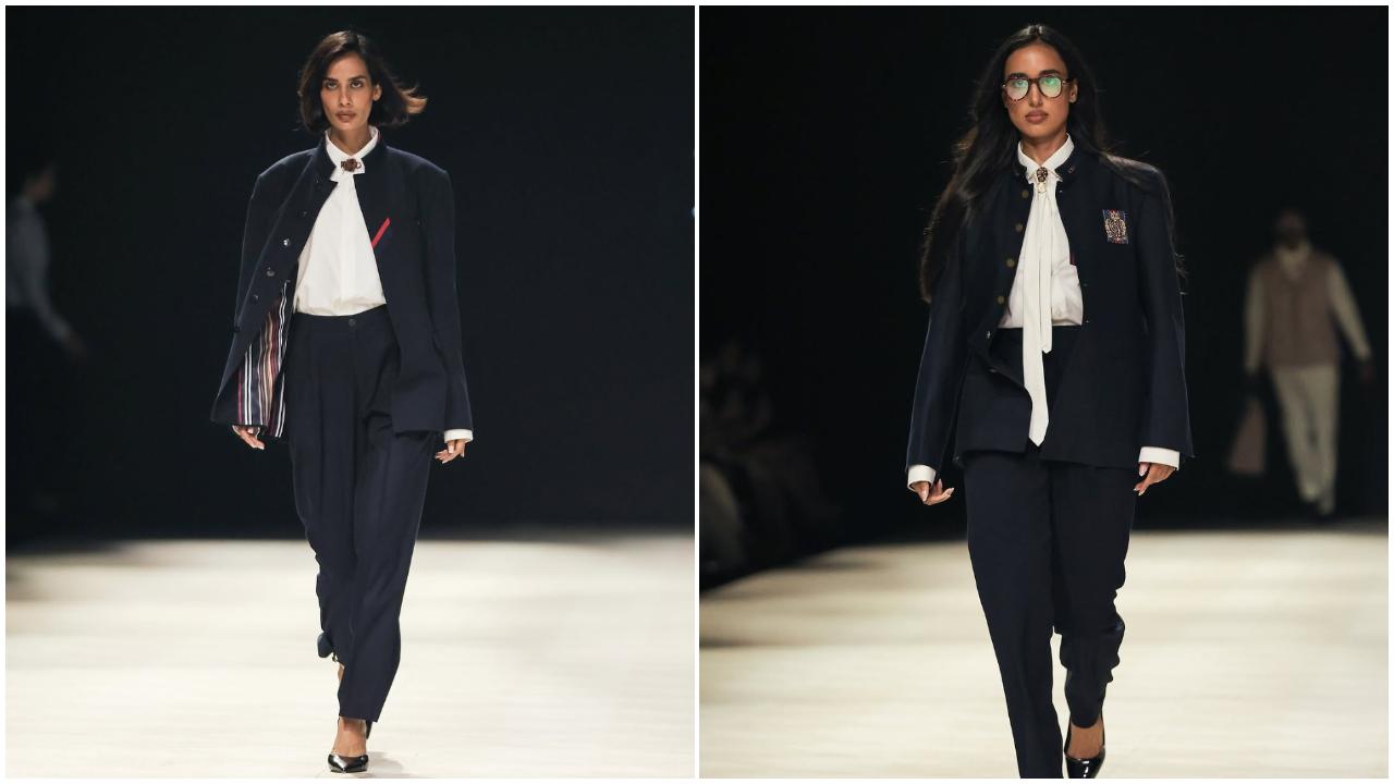 While the collection predominantly included menswear, it featured some women’s ensembles as well.