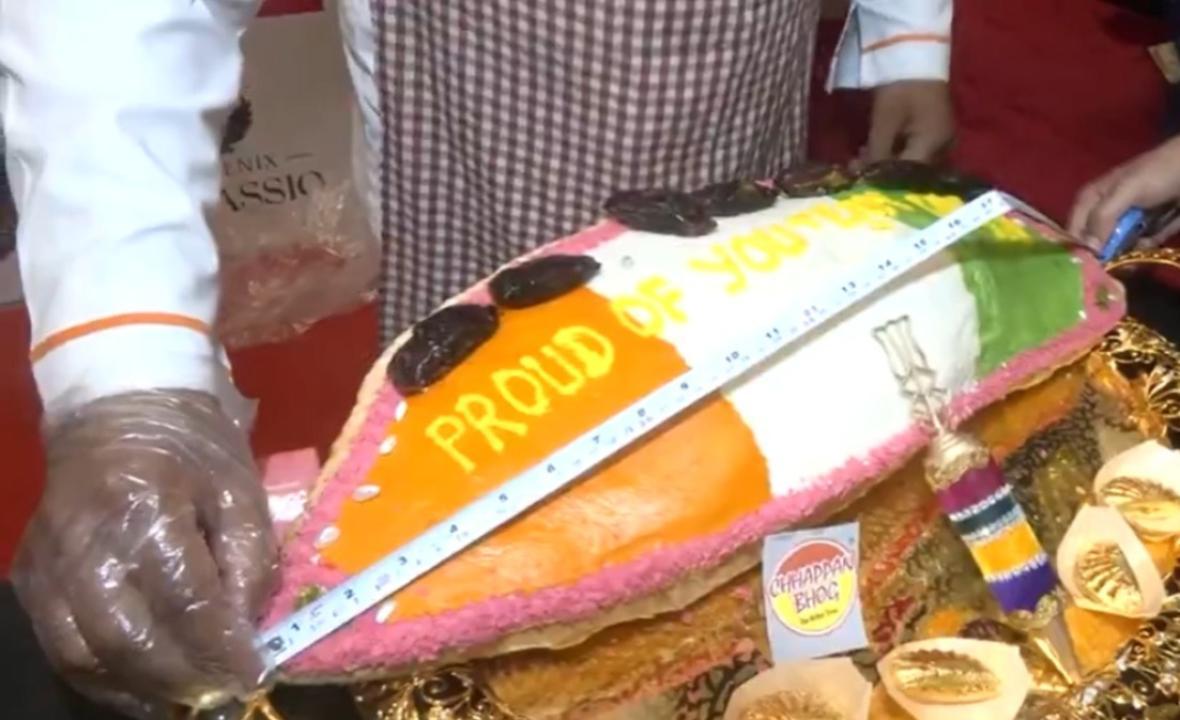 Watch: Lucknow sweet shop sets record with world’s largest gujiya ahead of Holi