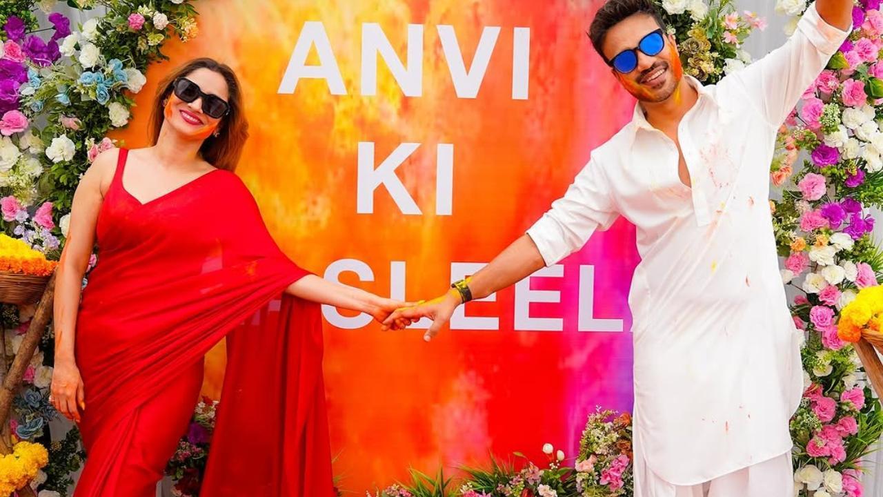 After playing Holi, Ankita Lokhande and Vicky Jain were seen leaving the party and making their way to their car. As this particular video of Ankita & Vicky went viral, fans started alleging that Ankita was too drunk. Read More