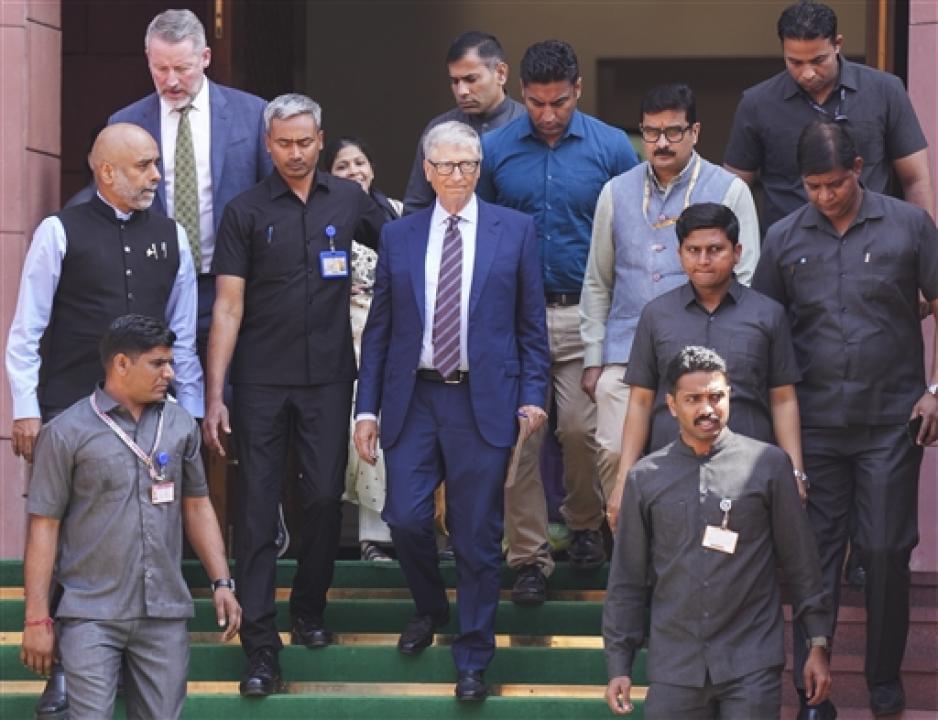 IN PHOTOS: Bill Gates visits Parliament, meets Union Minister JP Nadda
