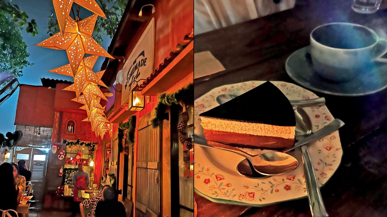 The ambience creates an almost magical atmosphere, acting as an escape from the city’s chaos (right) Their wide range of desserts are showstoppers