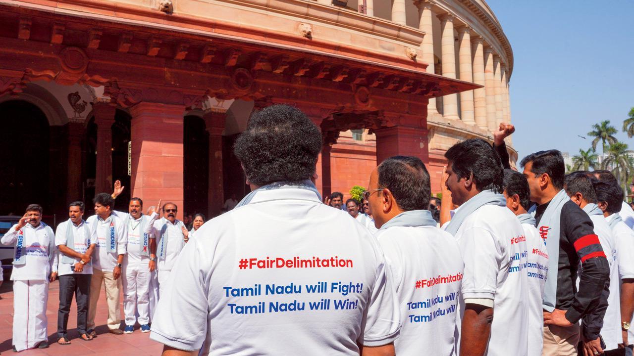 Delimitation row: DMK leaders raise slogans in Rajya Sabha