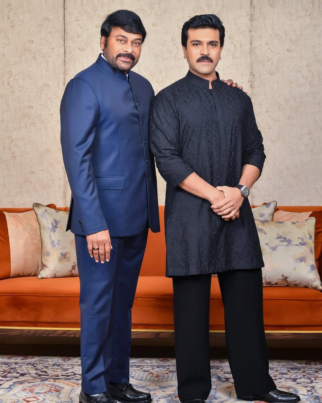 As strong as a pillar! Chiranjeevi and Ram Charan's picture together proves how a father always stands strong behind his son