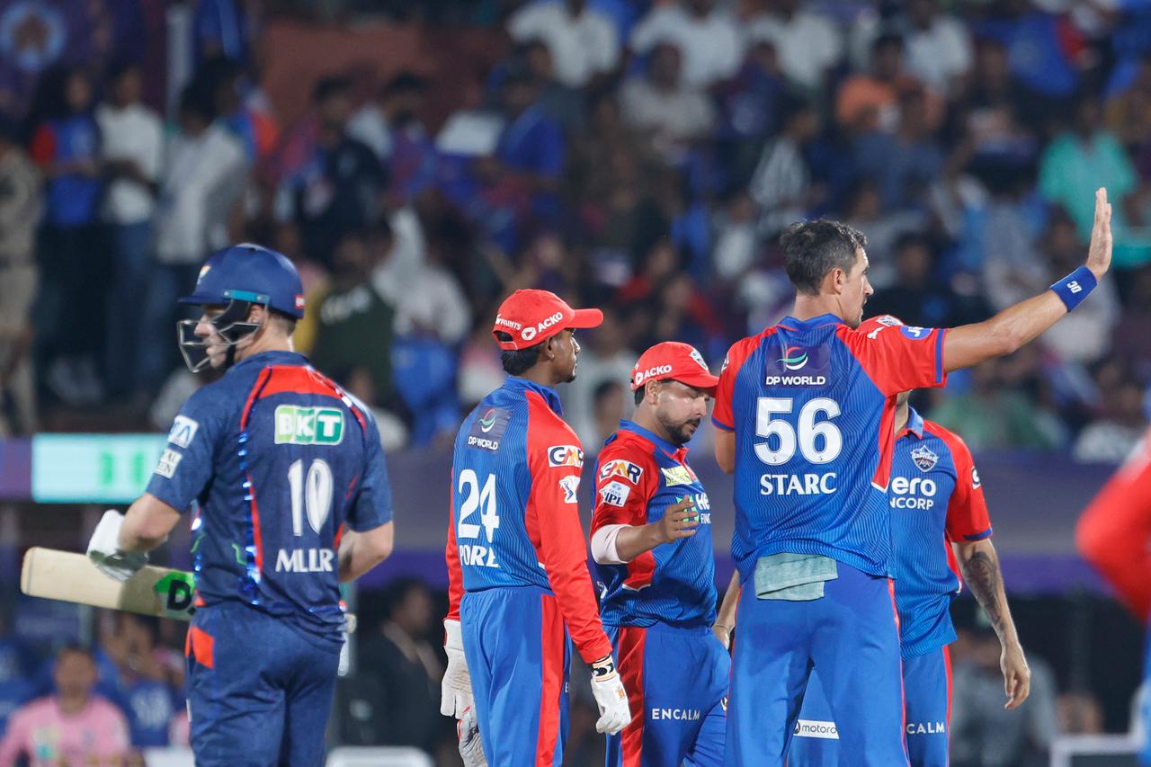 Delhi Capitals' bowlers staged an impressive late comeback to restrict Lucknow Super Giants (LSG) to 209/8 on a batting-friendly surface, despite explosive half-centuries from Mitchell Marsh and Nicholas Pooran on Monday