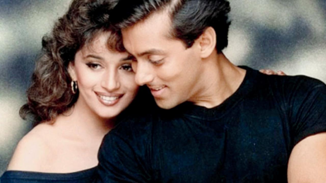 Madhuri Dixit-Nene and Salman Khan in Hum Aapke Hain Koun