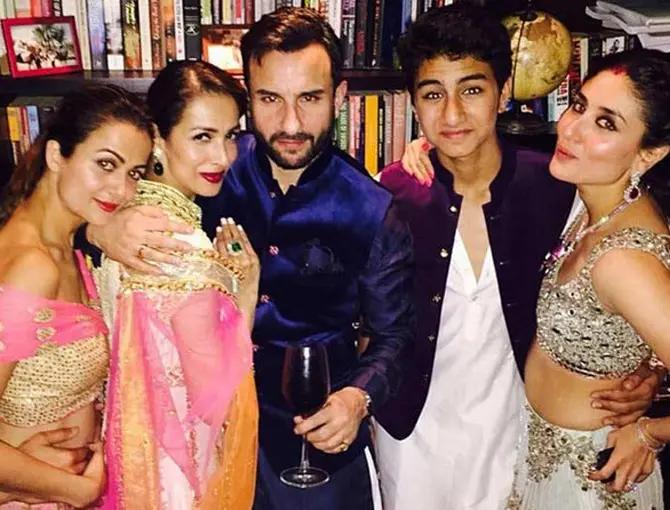 Ibrahim Ali Khan shares a great bond with Kareena Kapoor, and they often spend time together. This snap captures Ibrahim hanging out with Kareena and his buas (aunts).  