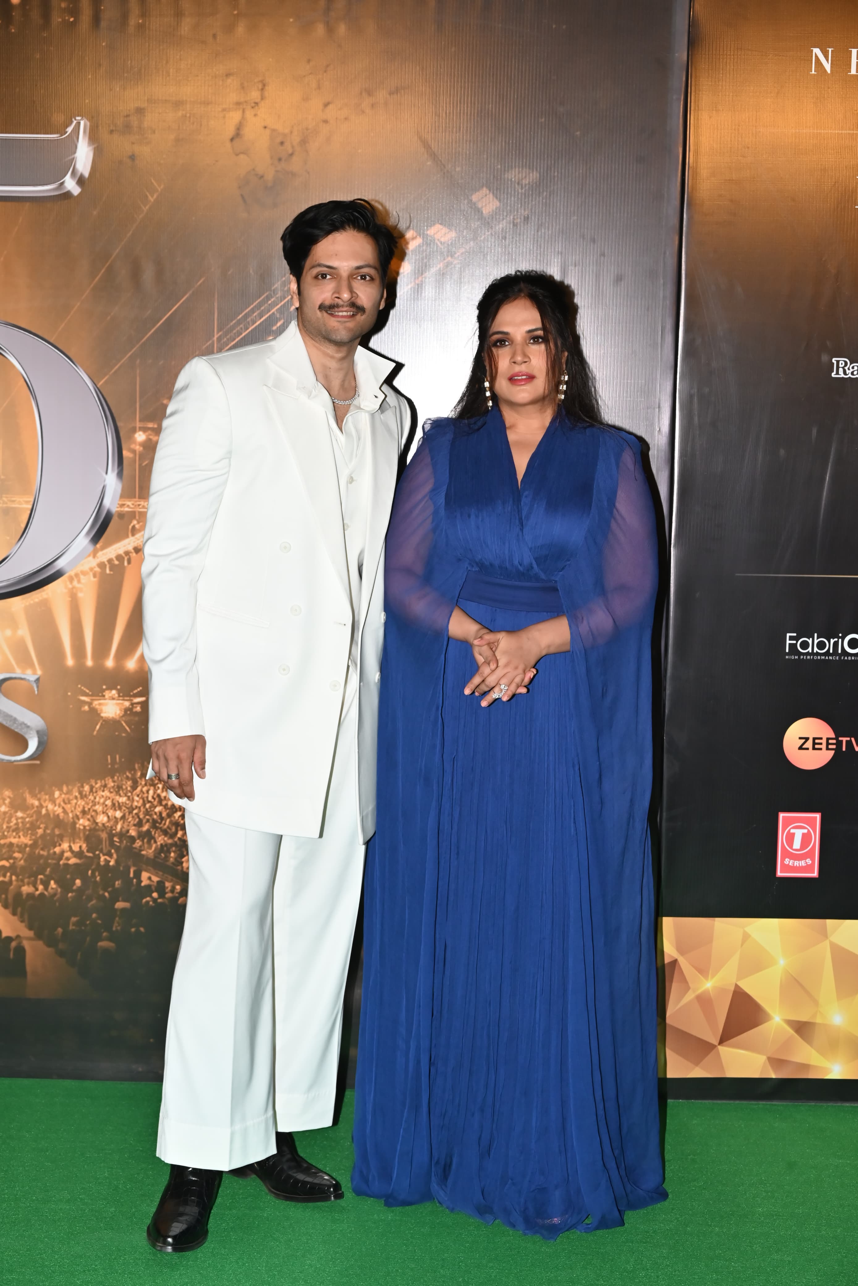 Richa Chadha and Ali Fazal arrived together. While the actor slayed in an all-white three-piece suit, Richa turned heads in a simple blue gown