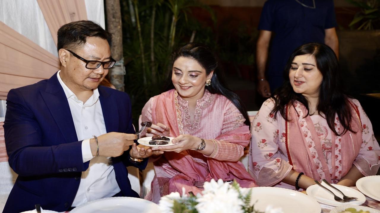 Union Minister for Minority Affairs Kiren Rijiju also attended the event, extending his best wishes.