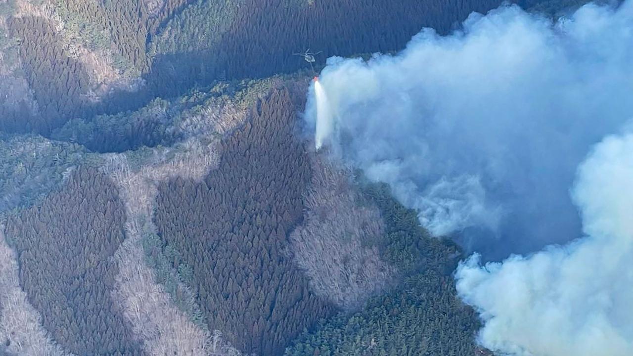 The agency said at least 84 homes have been damaged, and over 1,200 people evacuated