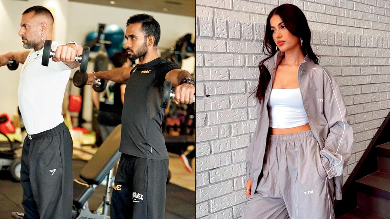 Jeff Bathija (in white) works out in athletic wear (right) pair snug sportswear with relaxed joggers. Pics Courtesy/Jeff Bathija, Pinterest