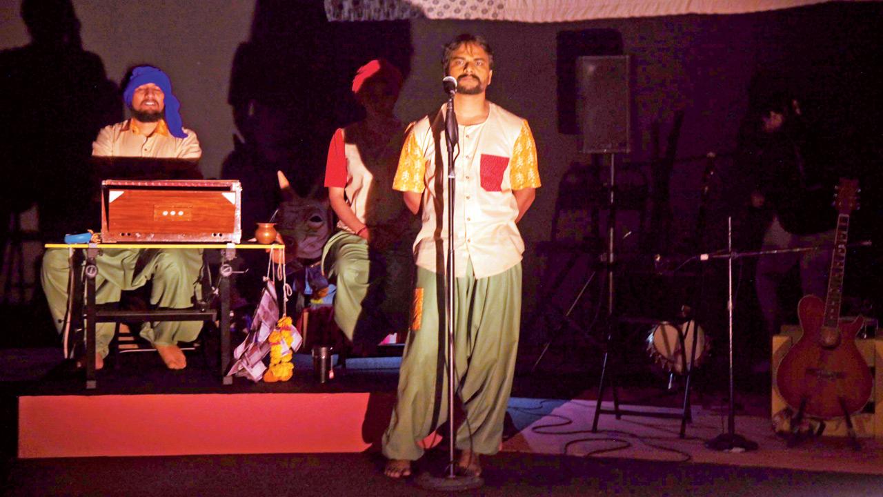 Dhammarakshit Randive in a moment from the play