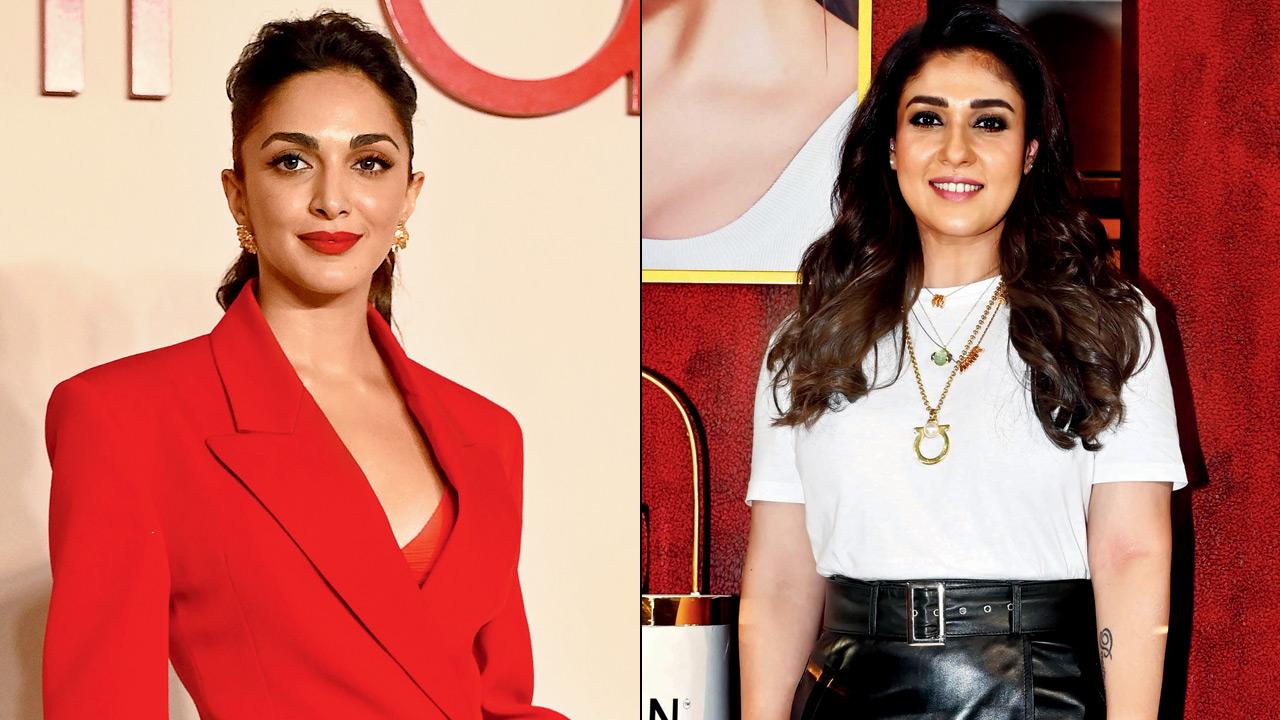 (L to R) Kiara Advani plays Yash’s love interest, and Nayanthara, his sister