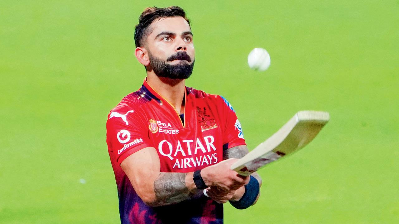 RCB star batter Virat Kohli in Kolkata on Thursday