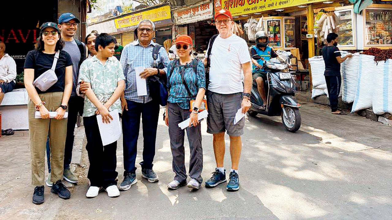 The group recces the Lalbaug Industrial Estates ahead of the walk. PIC  COURTESY/SARANYA SUBRAMANIAN
