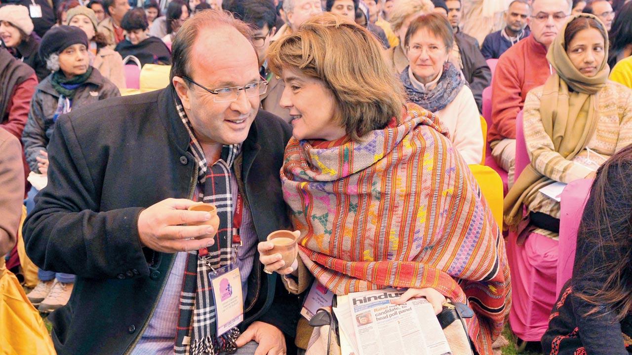 William Dalrymple and Olivia Fraser. Pic/Getty Images