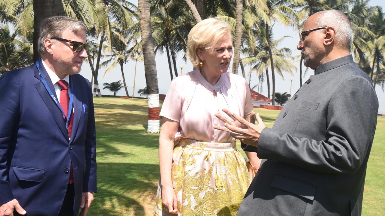 Princess Astrid, who was accompanied by Deputy Prime Minister Maxime Prévot and other senior ministers, was shown around the Raj Bhavan by the Governor