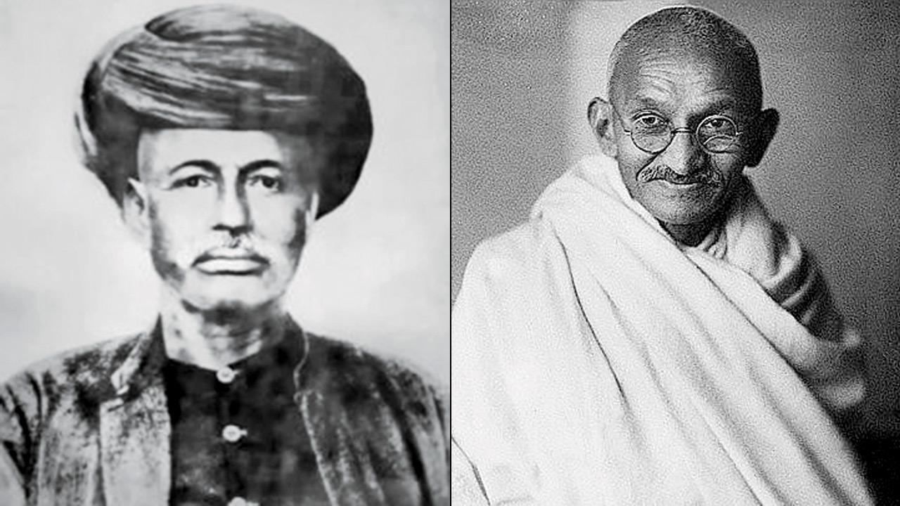 (From left) Mahatma Phule, and Mahatma Gandhi