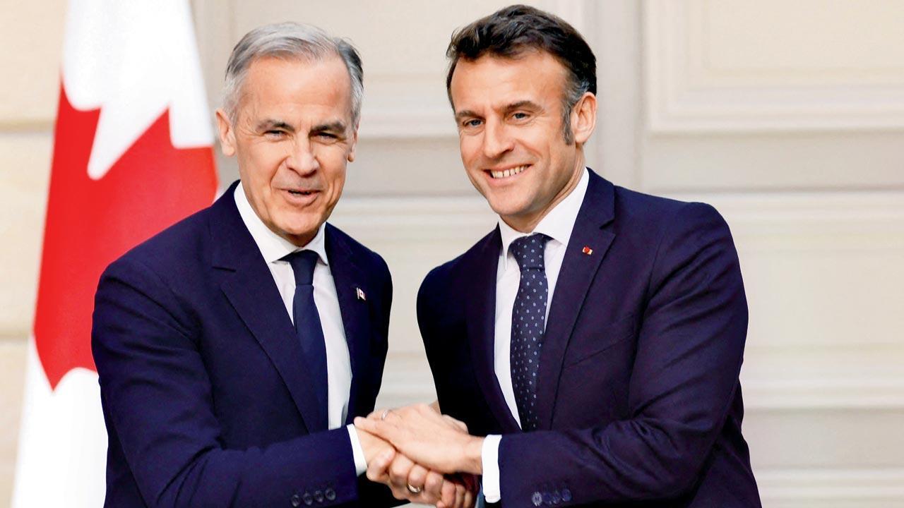 Canadian PM Carney meets Macron in Paris