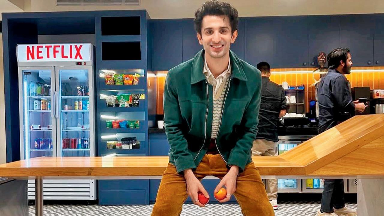 Sidhant Gupta wears flared trousers with ankle boots