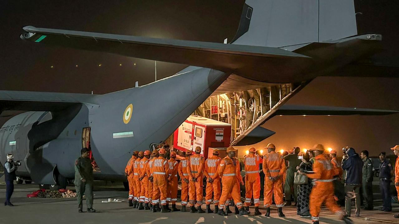 Two more IAF aircraft are being loaded with relief material for Myanmar and the planes will depart from Hindon Air Force Station soon, they said