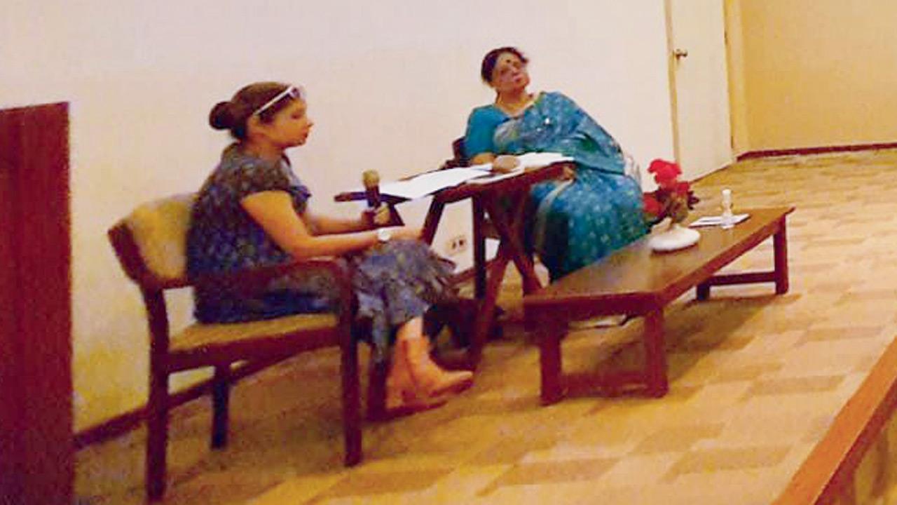 A moment from a previous session. Pic courtesy/Nehru Centre Library