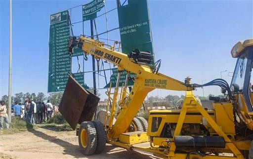 Heavy machinery, including JCBs, is being used to clear the Shambhu-Ambala and Sangrur-Jind roads, which have remained closed for over a year. Punjab Police are also dismantling temporary structures at the border points to restore traffic movement.