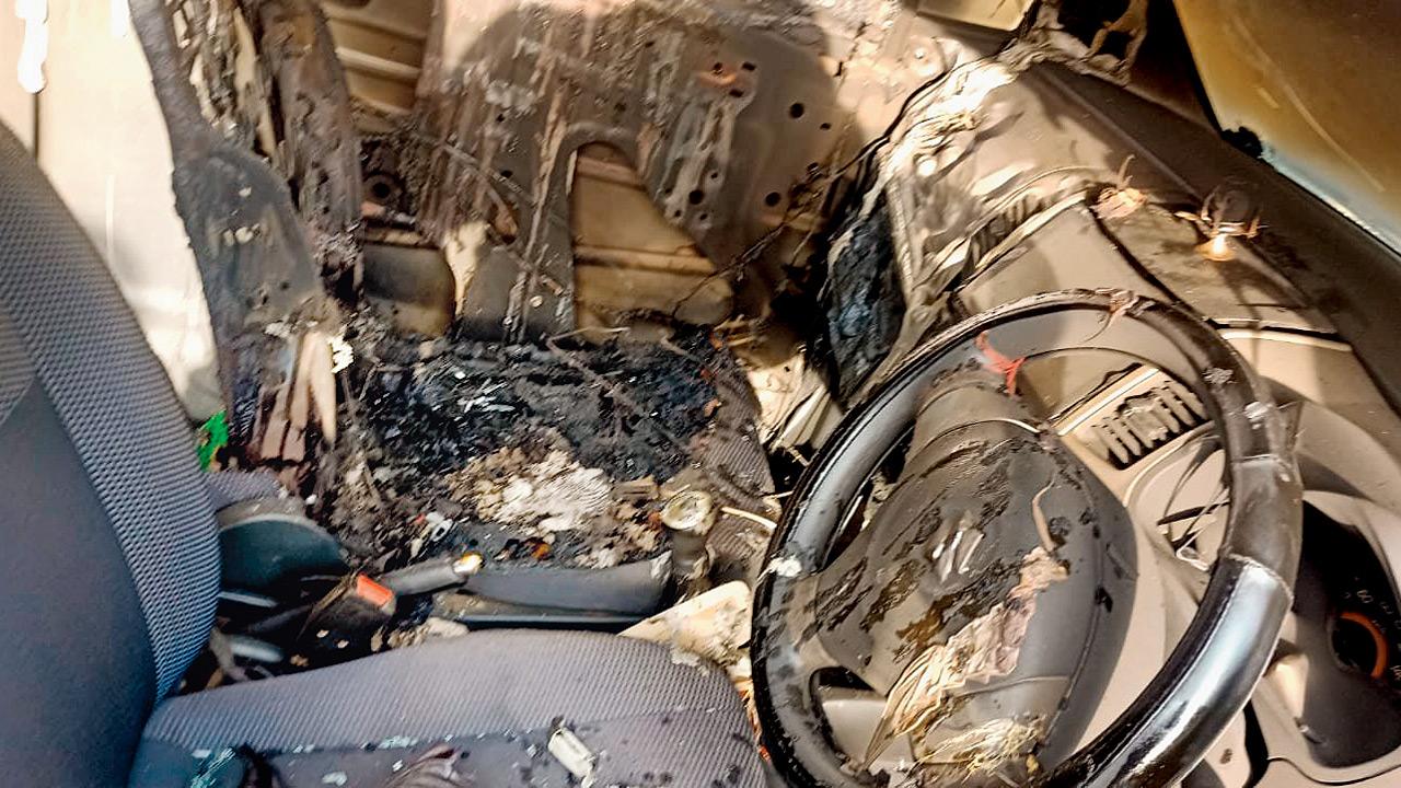 Five months ago, a WagonR belonging to Manoj Dixit, a labour contractor from Filter Pada, was set on fire