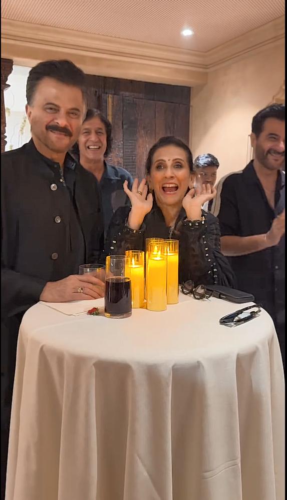 Sunita Kapoor's birthday bash was attended by family members and close friends from the industry.