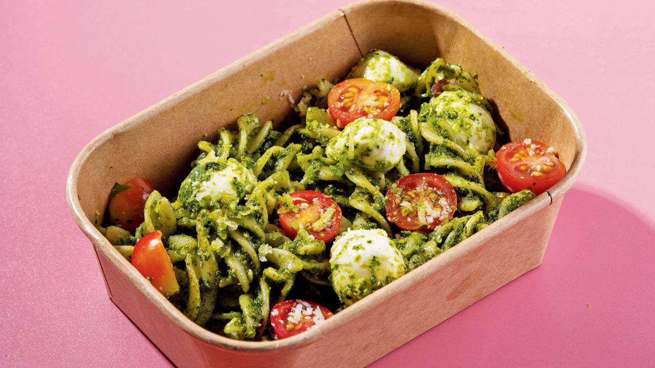 Pesto fusilli pasta