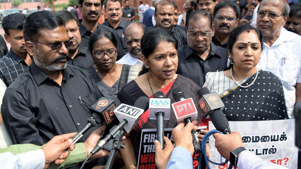 Kanimozhi further expressed her discontent over the central government's handling of the three-language policy. The three-language policy, which proposes teaching three languages in schools across India, has been a contentious issue, especially in southern states like Tamil Nadu, where English and Tamil have been the preferred languages of instruction