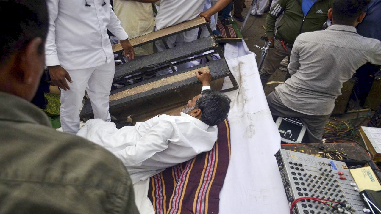Meanwhile, in a protest on Monday, several Congress leaders and workers suffered injured after the stage collapsed in Bhopal during their agitation