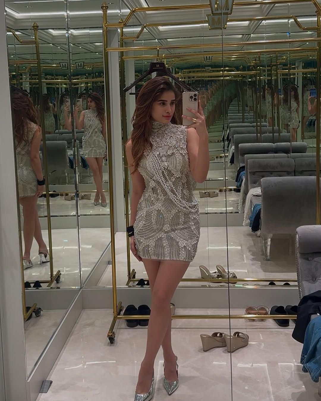 If you are going out clubbing with your gang to celebrate your birthday, then Rasha Thadani's mini dress should be your choice