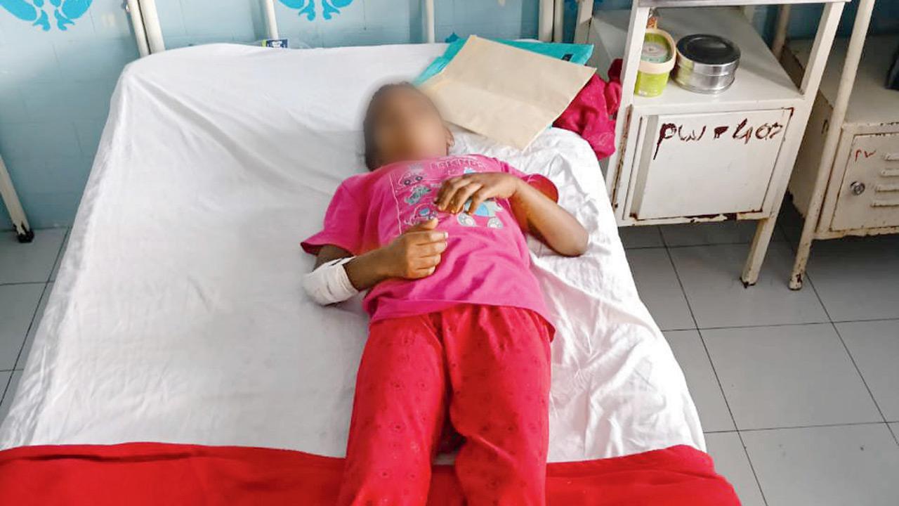 Rohini Dangad, 9, who was admitted at YCM hospital