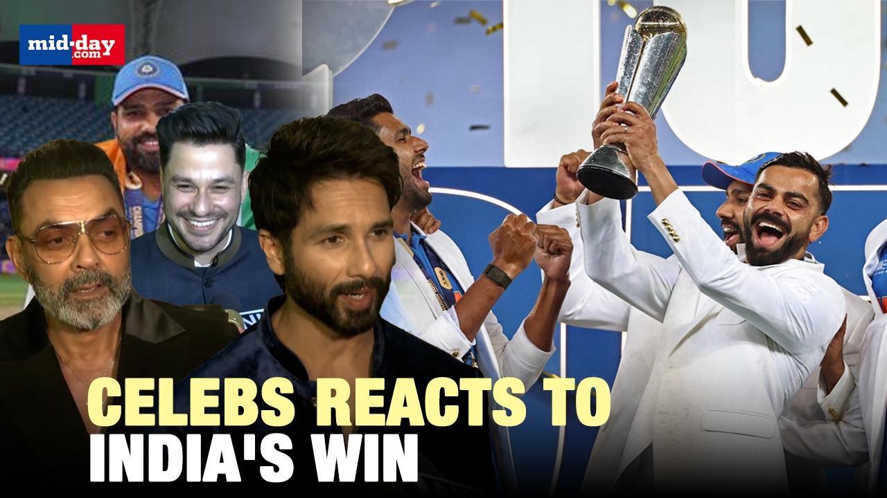 Shahid Kapoor, Bobby Deol, & Kriti Sanon REACTS to India's Champions Trophy Win 