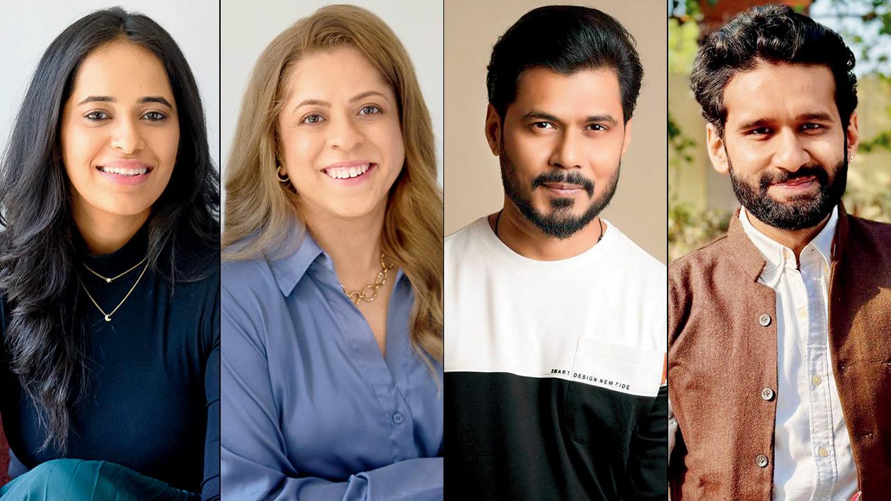 (Clockwise from top left) Salona Bains Joshi, Shubh Shivdasani, Chirag Garg and Avinash Dwivedi