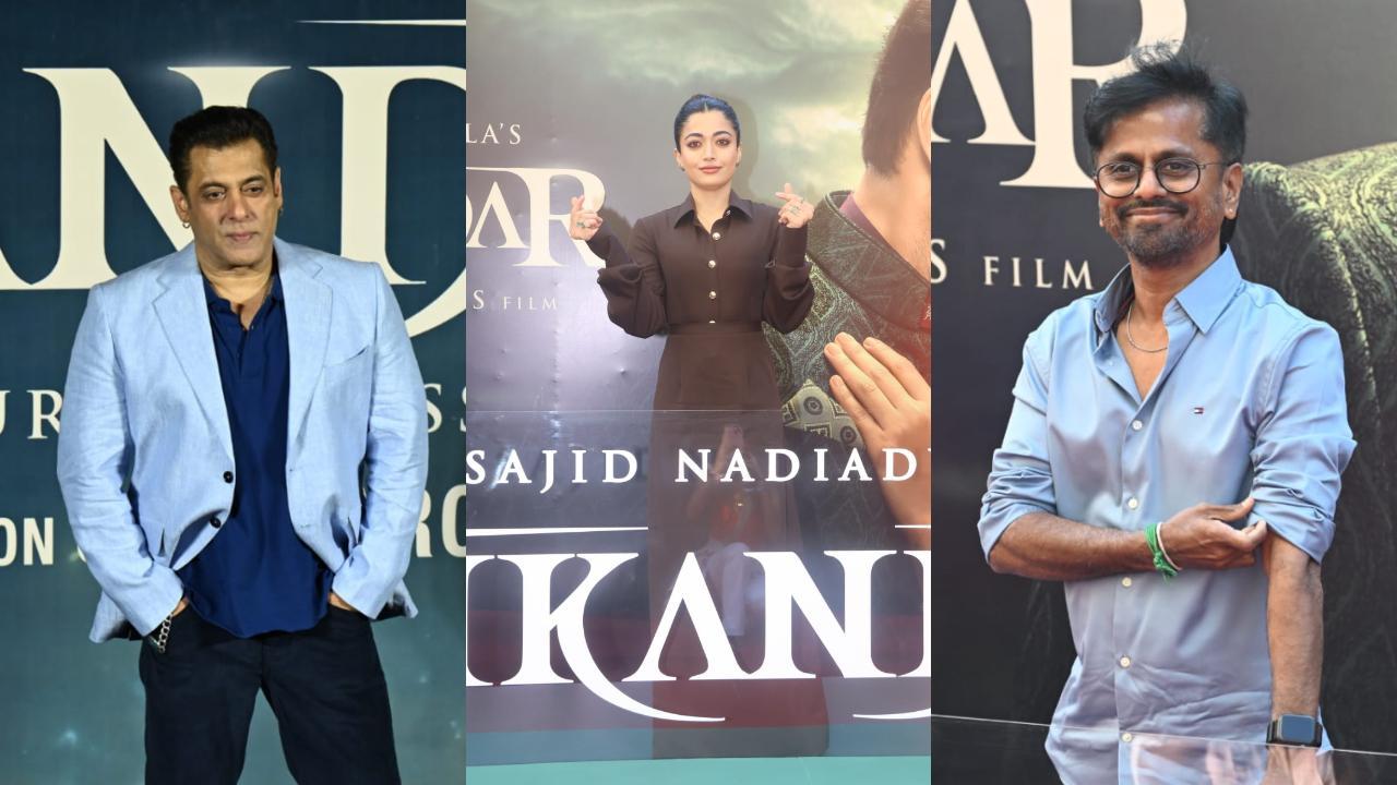 Salman Khan, Rashmika Mandanna, Salim Khan & others at Sikandar trailer launch